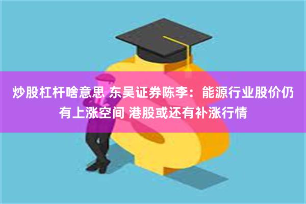 炒股杠杆啥意思 东吴证券陈李：能源行业股价仍有上涨空间 港股或还有补涨行情