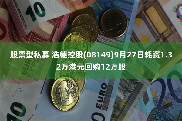 股票型私募 浩德控股(08149)9月27日耗资1.32万港元回购12万股